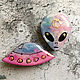 Brooch set ' Delicate flying saucer pink cosmos'. Brooch set. greenfox-23. Online shopping on My Livemaster.  Фото №2