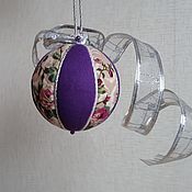 Сувениры и подарки handmade. Livemaster - original item Christmas ball "Pink motifs". Handmade.