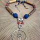 Necklace from natural materials in a marine style . The author's work. An original gift for offbeat, stylish and bold women and girls. Handmade