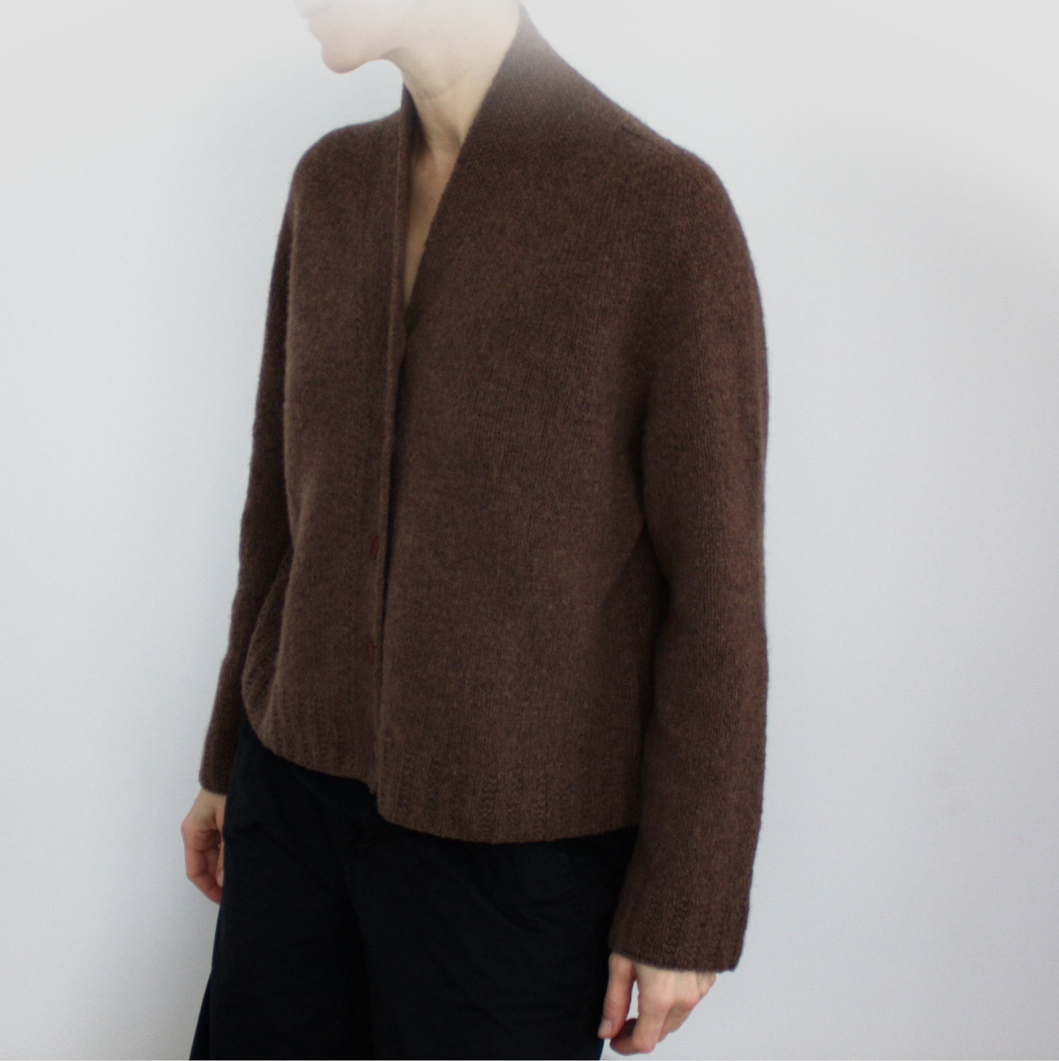 Кофта коричневая вязаная "Прага" кардиган жакет кофейный в интернет ...
