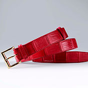 Аксессуары handmade. Livemaster - original item Genuine crocodile leather women`s belt, width 3 cm IMA3101H. Handmade.