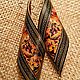 Wooden Earrings Petals with unique wooden mosaic inlay, Earrings, Kursk,  Фото №1