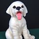 Felted dog. The puppy Labrador is a cutie Tutsi. Felted Toy. Nina felt. Online shopping on My Livemaster.  Фото №2