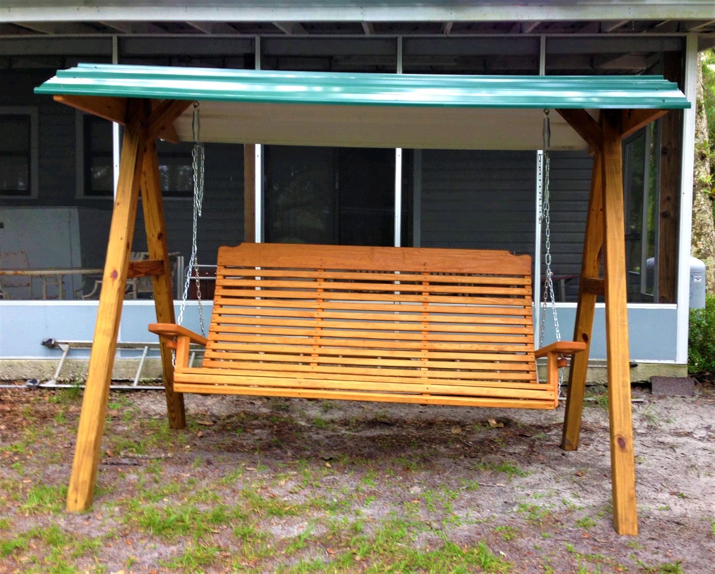 Качели с навесом садовые в интернет-магазине Ярмарка Мастеров по цене ...