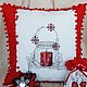 Наволочка-Новогоднии праздники-вышивка крестиком, Подушки, Королев,  Фото №1