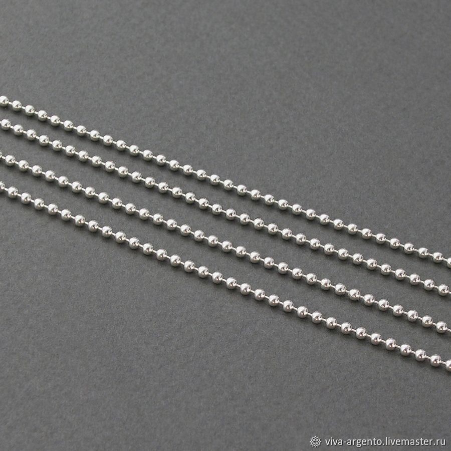 Цепочка Шарики (ост. 9,7см) серебро 925 в интернет-магазине на ЯрмаркеМастеров