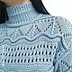 Isabel women's sweater, openwork, Merino wool, sky blue. Sweaters. SIBERIA COOL (knitting & painting) (Siberia-Cool). My Livemaster. Фото №4