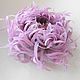 Silk flowers. Decoration brooch hairpin Chrysanthemum Pink Lila. Brooches. Lara & Ko. Online shopping on My Livemaster.  Фото №2