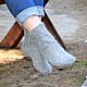  Openwork downy socks for women in gray. Socks. Down shop (TeploPuha34). My Livemaster. Фото №4
