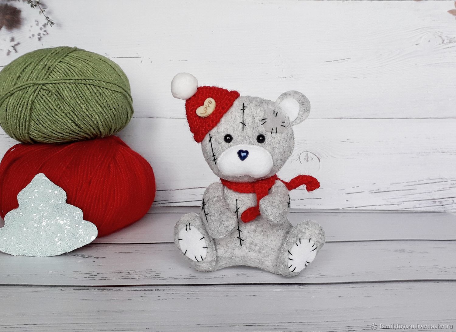Медвежонок Тедди из фетра в интернет-магазине Ярмарка Мастеров по цене ...