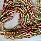 Multi-row beads of colored beads, Necklace, Riga,  Фото №1