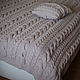 Knitted set for bedroom Stone. A knitted blanket and pillow. Blankets. Ira Pugach (pompon). My Livemaster. Фото №4