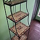 Order Racks: Wrought iron bookcase with mosaic 'Marsala'. Marjana. Livemaster. . Shelving Фото №3