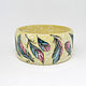 Wooden bracelet with painted 'Feathers'. Hard bracelet. Angel Art&Design. Online shopping on My Livemaster.  Фото №2