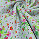 Хлопковый велюр в мелкий цветочек. Итальянские ткани, Ткани, Сочи,  Фото №1