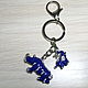 Charm keychain Blue Elephant and Rhinoceros. Amulet. Red-Ship. Интернет-магазин Ярмарка Мастеров.  Фото №2