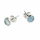 Earrings with aquamarine silver, earrings with aquamarine in silver. Stud earrings. Irina Moro. My Livemaster. Фото №4
