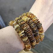 Украшения handmade. Livemaster - original item Medical bracelets made of amber, unpolished bracelet, discs, wire cutter,. Handmade.