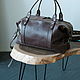 Travel bag genuine leather. Chocolate, Sports bag, St. Petersburg,  Фото №1