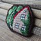 Brooch knitted embroidered House. Birch. Summer 2, Brooches, Moscow,  Фото №1