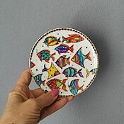 Посуда handmade. Livemaster - original item Decorative Fish Plate. Hand painted. Gift.. Handmade.