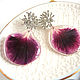 Earrings with Real Geranium Petals Burgundy Wine Eco Jewelry. Stud earrings. WonderLand. Online shopping on My Livemaster.  Фото №2