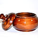 Wooden pot-barrel, salt shaker with lid made of Siberian Cedar. K14. Jars. ART OF SIBERIA. Online shopping on My Livemaster.  Фото №2