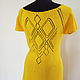Yellow Hand Knitted Cotton Summer Dress. Dresses. Knitted with love. My Livemaster. Фото №4