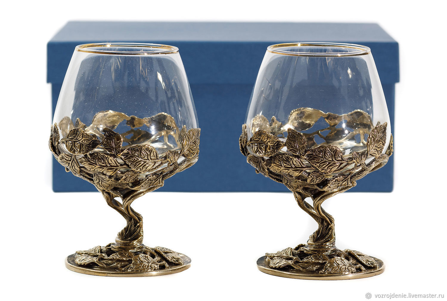Бокалы для коньяка "Листва" 2шт купить в интернет-магазине Ярмарка ...