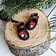 Shoes for Blythe with mushroom fly agarics (color - brown, red), Clothes for dolls, Novosibirsk,  Фото №1