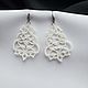 Wedding Lace White Handmade earrings for the bride. Earrings. moonlace. Online shopping on My Livemaster.  Фото №2