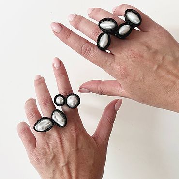 Украшения ручной работы. Ярмарка Мастеров - ручная работа Кольцо “Double pearl”. Handmade.
