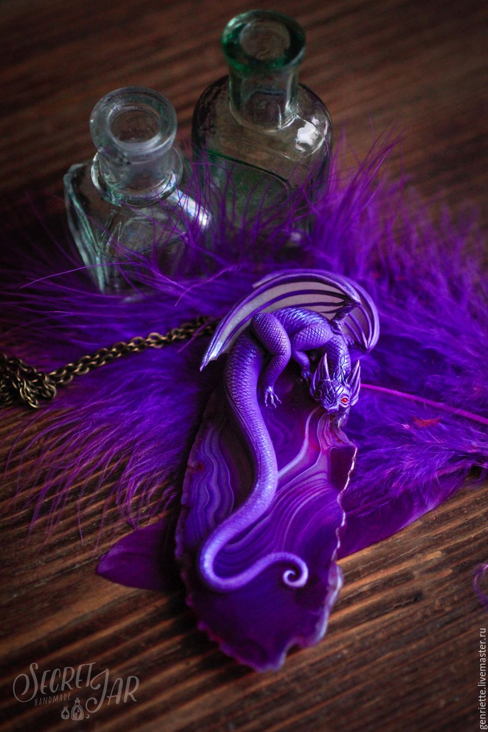 Order Pendant 'Purple dragon Matheus'. Secret Jar. Livemaster. . Pendants Фото №3