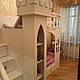 Кровать двухъярусная "Замок принцессы" модель с одной башней. Мебель для детской. Корпорация замков. Ярмарка Мастеров.  Фото №5