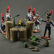 Куклы и игрушки handmade. Livemaster - original item Set of French Guards Artillery. The Napoleonic wars.. Handmade.