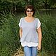 Two-layer T-shirt made of textured cotton yarn, Tanks, Michurinsk,  Фото №1