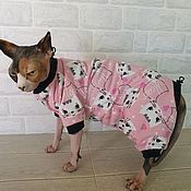 Зоотовары handmade. Livemaster - original item Cat clothes Jumpsuit pajamas warm - 