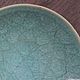 Тарелка "Green Crackle". Элементы интерьера. RealClay керамика ручной работы. Интернет-магазин Ярмарка Мастеров.  Фото №2