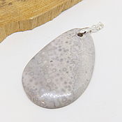 Украшения handmade. Livemaster - original item White sea pendant (rock, rhyolite). Handmade.