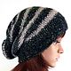 Order Knitted warm women's beanie hat two-tone. UrbanStyleKnit (usknits). Livemaster. . Caps Фото №3