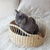 Зоотовары handmade. Livemaster - original item Couches: Bed wicker for cats. For a little dog. Handmade.