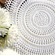 Order Napkin 40 cm white crocheted. BarminaStudio (Marina)/Crochet (barmar). Livemaster. . Doilies Фото №3