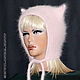 Заказать Чепчик "Tommy" № 1 из итал. ангоры (котошапка). Ирина(shvilinka.knit). Ярмарка Мастеров. . Шапки Фото №3