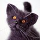 Валяная из шерсти игрушка. Черная кошечка Коко. Войлочная игрушка. Нина felt (Антистрессовые игрушки). Ярмарка Мастеров.  Фото №4