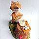 The Fox with jump rope. ceramics. Figurines. smile in clay. Online shopping on My Livemaster.  Фото №2