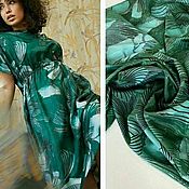 Материалы для творчества handmade. Livemaster - original item Fabric: Silk in green shades Max Mara. Handmade.