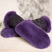 Аксессуары handmade. Livemaster - original item Mitten made of mink fur . Fur mittens. Mitten made of mink. Handmade.