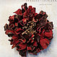 Flower from leather brooch peony, Brooches, Chernogolovka,  Фото №1