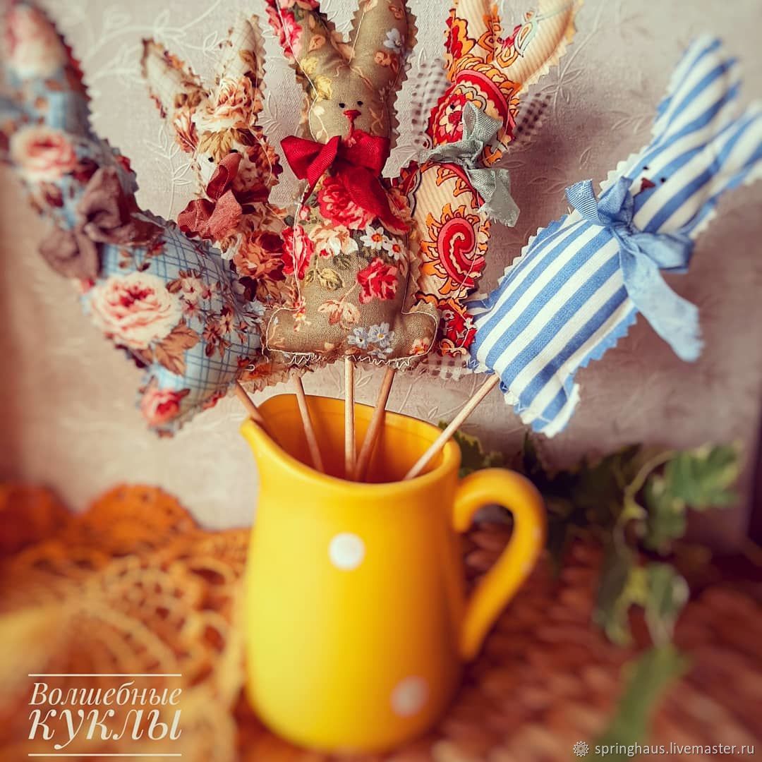 Пасхальный декор: Зайки - купить на Ярмарке Мастеров ...