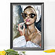 Girl with lipstick, painting in the bedroom, painting in the bathroom, Pictures, St. Petersburg,  Фото №1